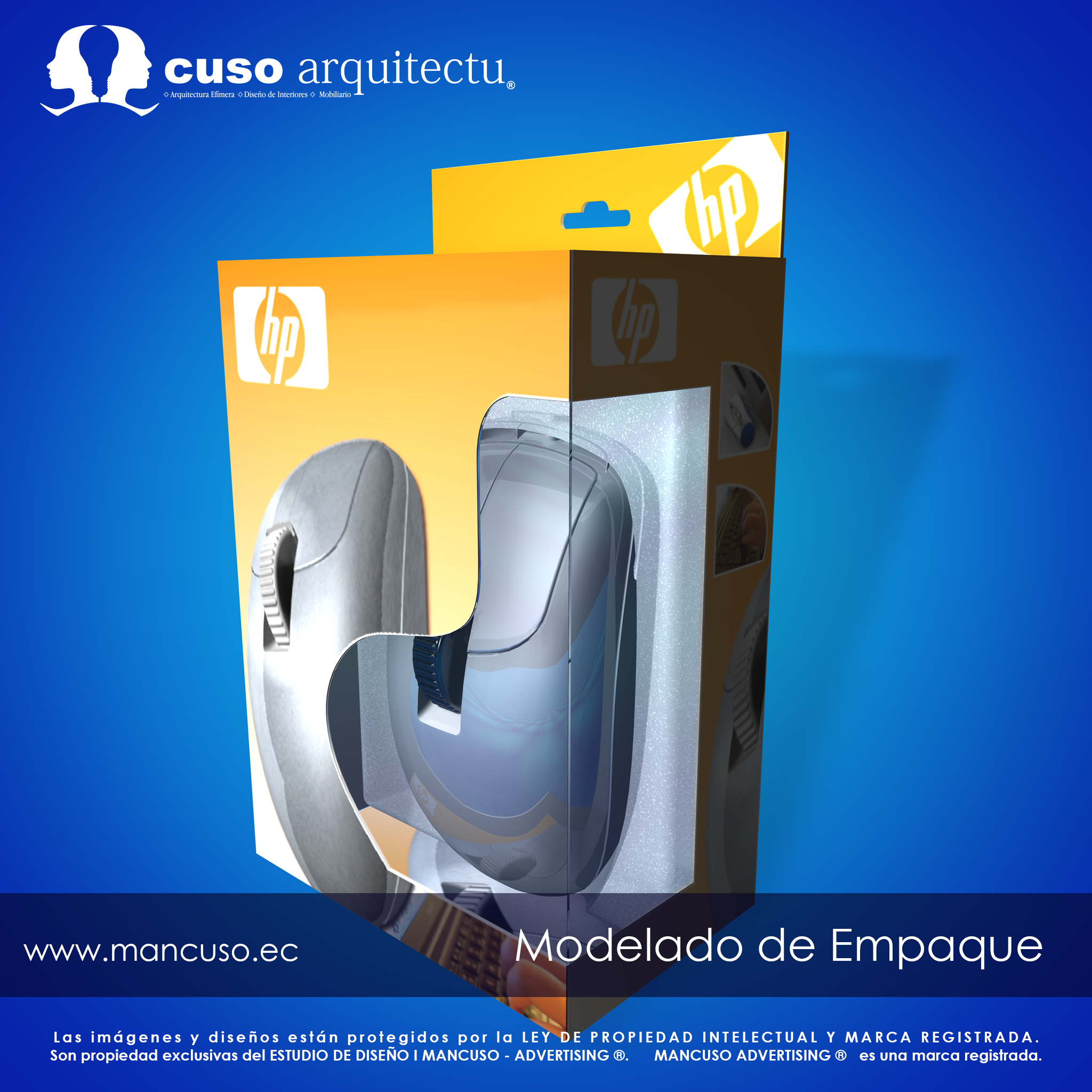 Modelado de Empaque Caja de Mouse